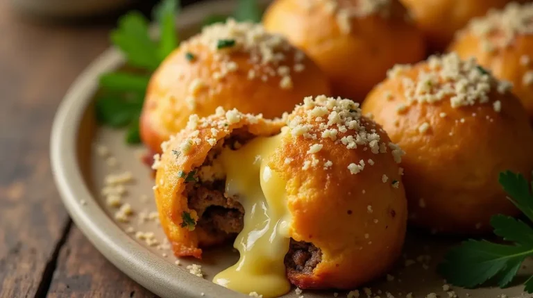 Garlic Parmesan Cheeseburger Bombs
