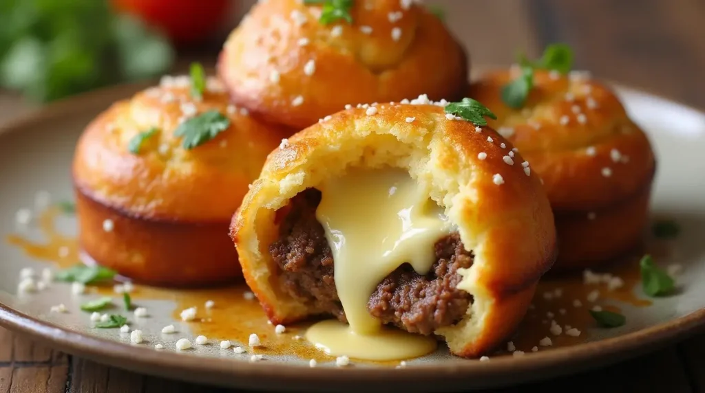 garlic Parmesan Cheeseburger Bombs.