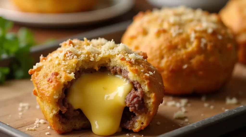 garlic Parmesan Cheeseburger Bombs.