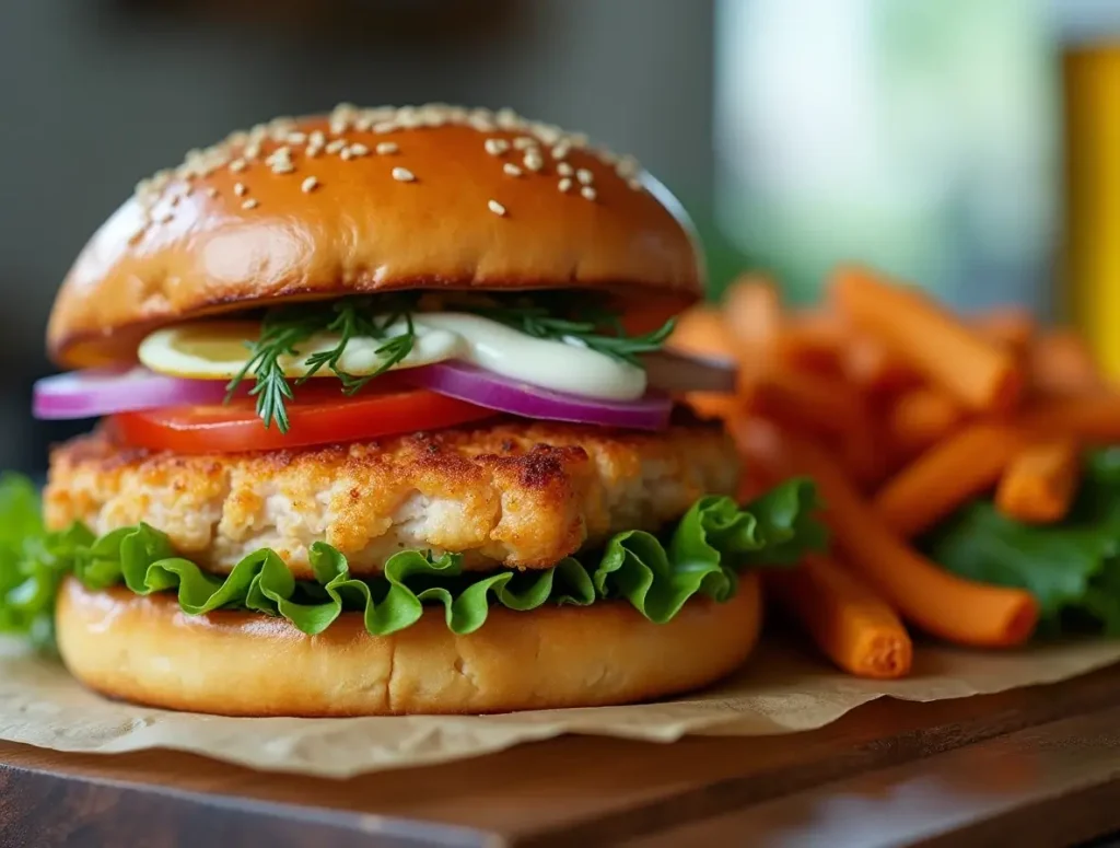 Super Healthy Salmon Burger