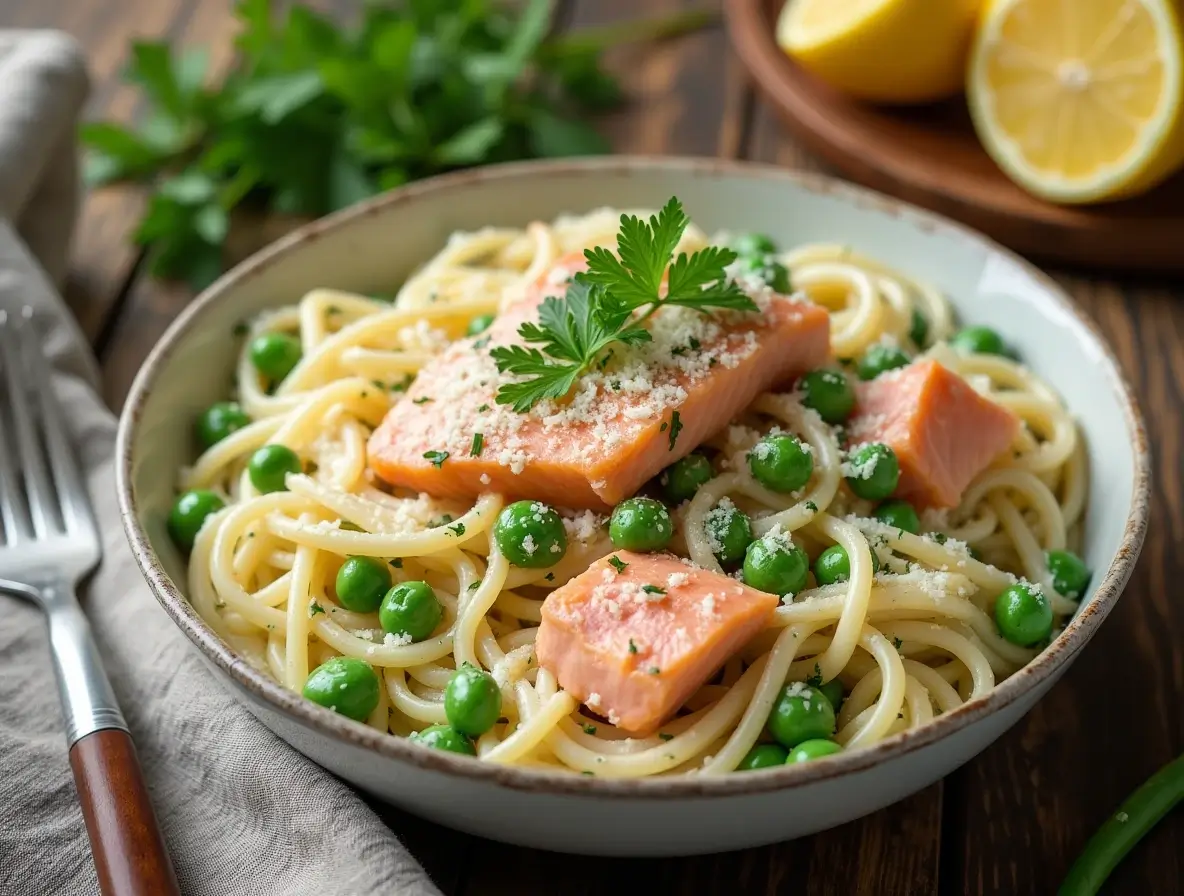 Pasta with Salmon and Peas